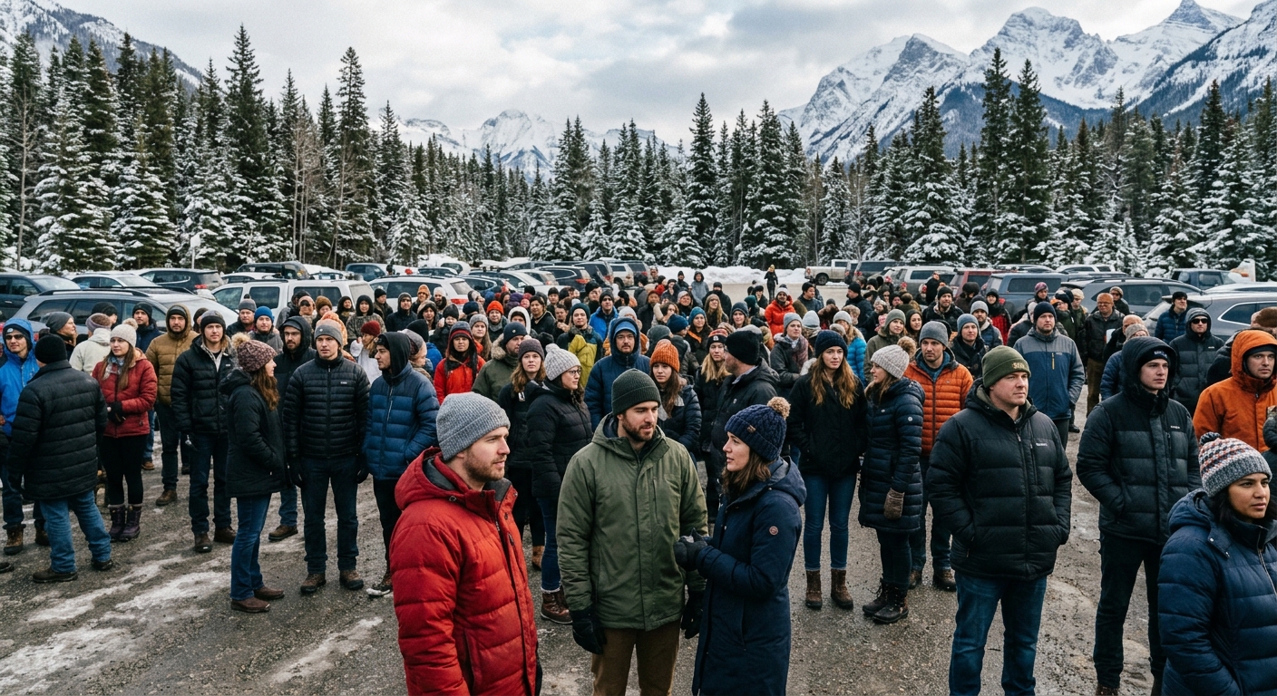 Trump Supporters Gather Early for Wasilla Rally as Hundreds Protest in Alaska